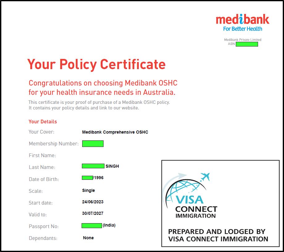 Visa Grant